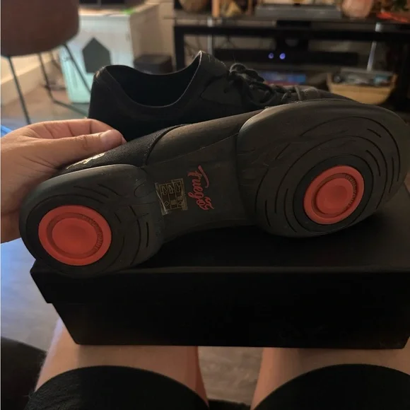 Fuegos Men's Black Dance Shoes split sole - Picture 5 of 5